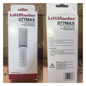 LiftMaster 877MAX Garage Door Opener Keypad Remote Keyless Entry Wireless - Picture 1 of 5