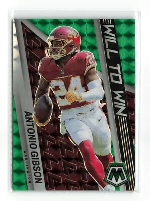 ANTONIO GIBSON #ww-19 2022 PANINI MOSAIC COMMANDERS WILL TO WIN GREEN - Image 1 of 2