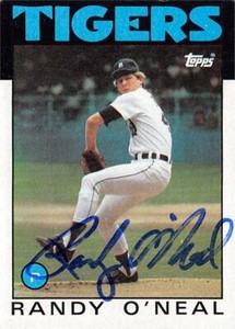 Randy O'Neal autographed Baseball Card (Detroit Tigers) 1986 Topps #73
