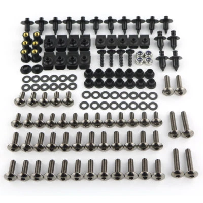 Kit de sujetadores de pernos de carenado aptos para Yamaha FZ6R FZR600 FZR400 FZ8N FZ8S Fazer8  Foto 1 de 4