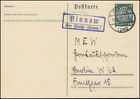 Landpost Pinnow über Plathe (Pommern) Land 16.5.36 auf Postkarte