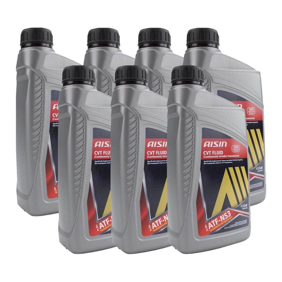 Aisin Set of 7 Continuously Variable Trans CVT Fluid ATF-NS3 for Nissan Infiniti - Image 1 of 1