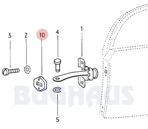 VW SUPER BEETLE 71-79 DOOR CHECK ROD SEALS - BRAND NEW - FREE SHIP!! - Picture 1 of 2