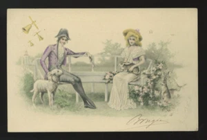 cartolina d'epoca-post card-DONNINE-WOMAN-LADY-FRAU-FEMME 168 glamour - Picture 1 of 1