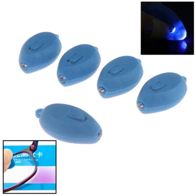 5pcs Mini UV Keychain LED Key Ring Flash Flashlight Torch Anti Blue Light Lam H8 - Bild 1 von 4