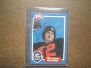 TARJETA DE FUTBOL FIRMADA SID LUCKMAN CHICAGO BEARS. - Imagen 1 de 1