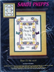 Dear to Me - Sentiment w Flowers & Butterflies - Counted Cross Stitch Kit 7x9 NW - Picture 1 of 3