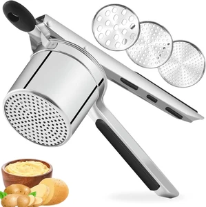 Ricer de patatas grande premium de 15 oz de acero inoxidable, ricer de alta resistencia para puré de olla - Imagen 1 de 12