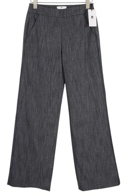 Pantalones de mujer PT TORINO Taylor 40 W29 gris mezcla de lino cintura alta pierna acampanada Foto 1 de 4