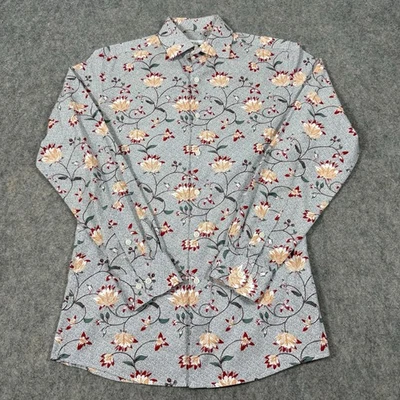 Barr lll Slim-Fit Stretch Long Sleeve Shirt Men's Sz Small 14-14.5 Floral-Print - Image 1 of 4