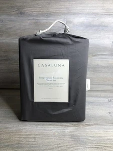 Casaluna Temperature Balancing Sheet Set Full Metal Grey 300 TC - Picture 1 of 3