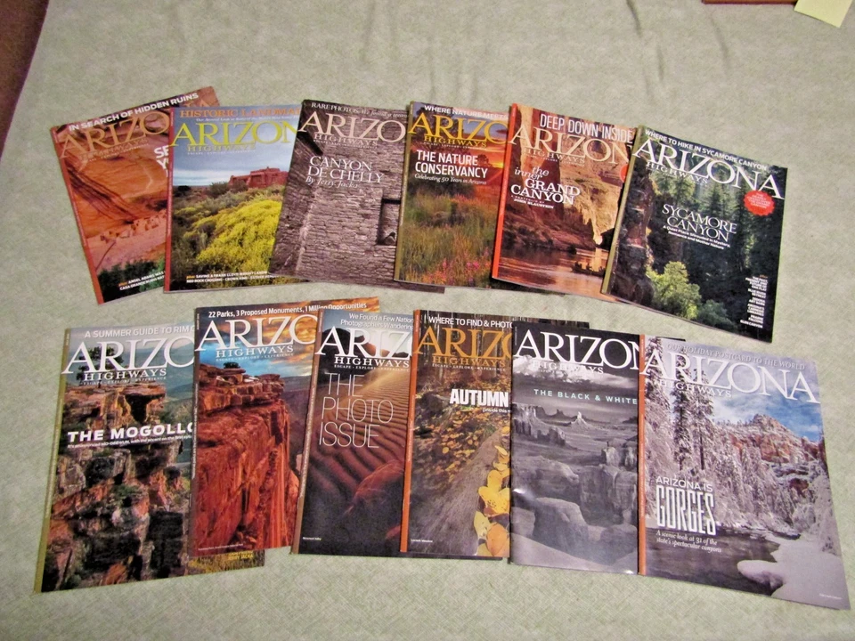 2016 ARIZONA HIGHWAYS MAGAZINE COMPLETE FULL YEAR SET OF TWELVE Foto 1 de 1
