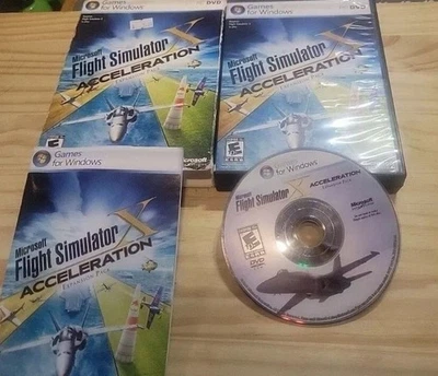 Microsoft Flight Simulator X Acceleration Expansion CIB COMPLETE & Retail Sleeve - Image 1 of 4
