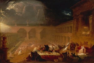 Belshazzar's Feast John Martin 1820 Painting Poster Art CANVAS Print - Picture 1 of 3
