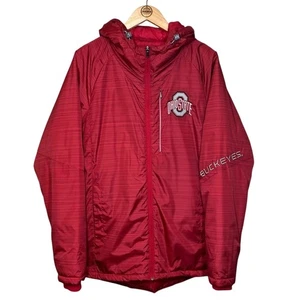 Ohio State Buckeye Men’s Embroidered Full-Zip Winter Puff Coat Jacket Size Large - Picture 1 of 10