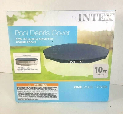 Intex ~ Swimming Pool Debris Cover ~ 10 Foot Vinyl Round Cover Tarp 28030E - Image 1 of 4