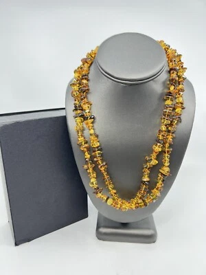 "Collar Jay King DTR Mine Finds 42"" extra largo ámbar báltico cuentas nuevo en caja 146646" Foto 1 de 4