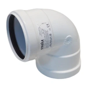 CURVA 90° FEMMINA Ø 80 ALLUMINIO PRESSOFUSO BIANCO CERTIFICATO 200°C - Picture 1 of 2