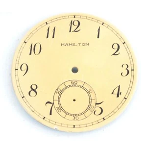 Hamilton 12 Size Pocket Watch Dial - FH197 - Picture 1 of 2