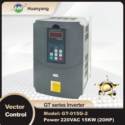 HUANYANG VFD 220V 20HP 15KW Vector Control Variable Frequency Drive Inverter motor CNC