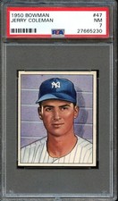BB - 1950 Bowman - #47 - Jerry Coleman - PSA 7 - NM