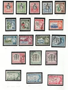 1956-58 Jamaica Sc# 159-77. QEII, Definitive set. Used Cv$47.95 - Picture 1 of 1