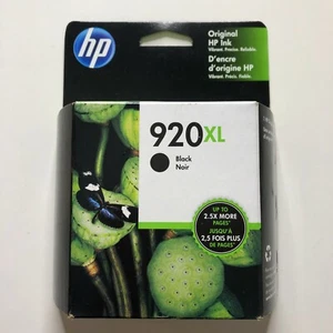 HP Genuine Original Ink Cartridge 920XL Black Factory SEALED December 2020 - Picture 1 of 2