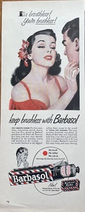 1946 vintage barbasol print ad, Keep Brushless with Barbasol, Post World War ll - Picture 1 of 1
