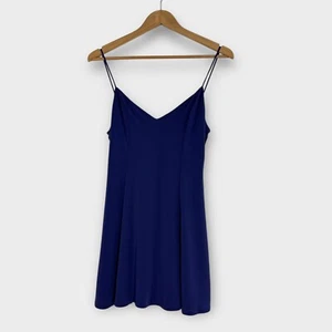 Vestido acampanado Silence + Noise para mujer talla XS azul Makenna con tiras y espalda - Imagen 1 de 9