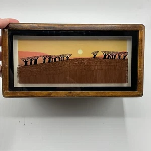 Vintage MCM 70's Retro Virgil Thrasher Shadow TISSUE BOX Home Decor READ DESC. - Picture 1 of 11