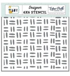 Echo Park Paper IT'S A BOY 6x6 Stencil - Stitched Pattern - Picture 1 of 1