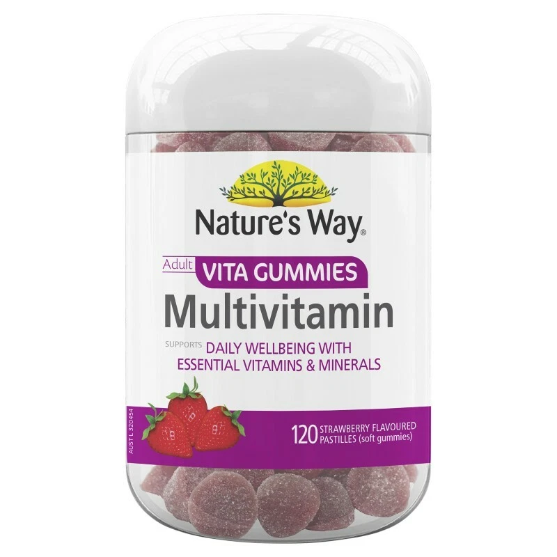 Nature's Way Adult Vita Gummies Multivitamin 120 Strawberry Flavoured Pastilles - image 1 of 1