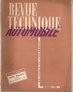 REVUE TECHNIQUE AUTOMOBILE 80 RTA 1952 OPEL OLYMPIA BOITE WILSON TYPE 10 - Imagen 1 de 4