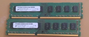 LOT of 2 MICRON 8GB (2x4GB) 2Rx8 DDR3 PC3-10600U DESKTOP MEMORY RAM - Picture 1 of 3