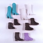 Vintage -Little Extras Boots- 1999 Barbie Lot 4-Pairs 2-Singles Cowboy Hiking