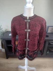 Frost Nordic Wool Cardigan Sweater  Clasps Purple Lavendar Women’s Small Ski - Picture 1 of 8