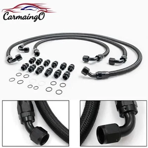 Braided Transmission Cooler Line Fit for Chevy GMC 6.6L Duramax Diesel 2001-2005 - Picture 1 of 10