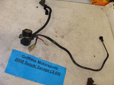 2000 SUZUKI SAVAGE LS 650 oem electric start starter solenoid relay cable - Image 1 of 4