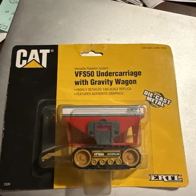 1996 Vintage ERTL CAT VFS50 Undercarriage with Gravity Wagon 1/64 - Image 1 of 4