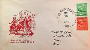 WW II PATROTIC COVER, LINN #19-2, #2 IN SERIES, ASPEN SALES AGENCY CACHET - Picture 1 of 2