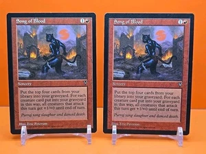 🔴🔴🔴 (2) 1996 Magic The Gathering VISIONS SONG OF BLOOD PLAYED 🔴🔴🔴 - Picture 1 of 6