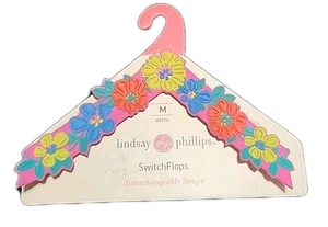 NUEVO Lindsay Phillips Par Interruptor Chanclas Correas Liesel Multicolor Floral Talla Med - Imagen 1 de 4