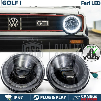 FARI Full LED Per VOLKSWAGEN GOLF MK1 Luce Bianca 6500K DRL Dinamico OMOLOGATI - Immagine 1 di 4