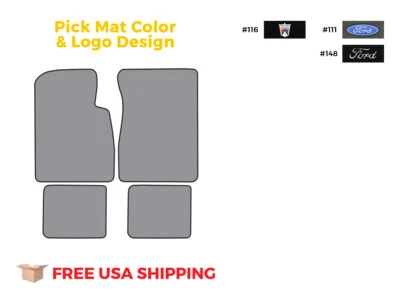 FITS 1957-1958 Ford Club Floor Mat 4pc Loop Foto 1 de 4