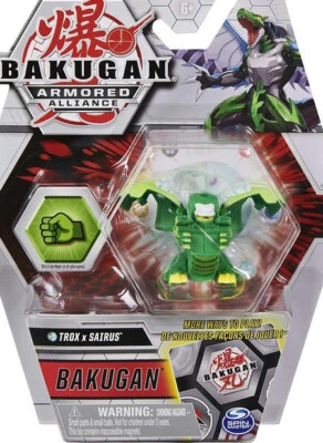 Bakugan Armored Alliance Ventus TROX X SAIRUS Green Dragon Fusion Gate Card Foto 1 de 2