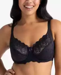 DORINA Women's Sz 38C Philippa All Lace Full Figure Non Padded Demi Bra D15006A - Picture 1 of 8