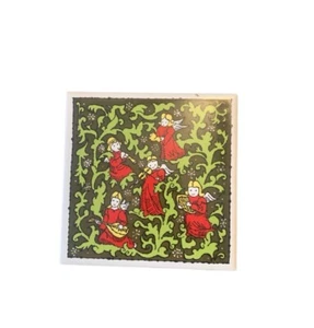 Vintage Holt Howard Ceramic Tile Trivet Hot Plate Wall Hanger Angels Instruments - Picture 1 of 8