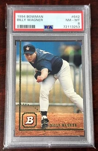 1994 Bowman Billy Wagner #642 PSA 8 NM-MT RC Rookie Registry più recente HoF - Foto 1 di 2