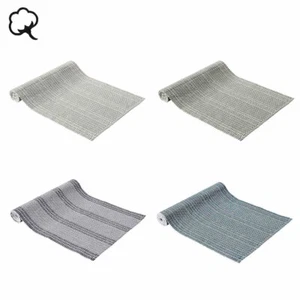 Repose Ribbed 100% Cotton Table Runner 33 x 150 cm by Ladelle - Picture 1 of 6