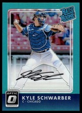 2016 Donruss Optic Rated Rookies Signatures Aqua Kyle Schwarber 110/125 Chicago